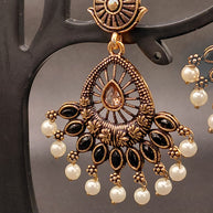 Fancy Peacock Feather Earring