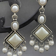 Fancy Stone Rhombus Earring