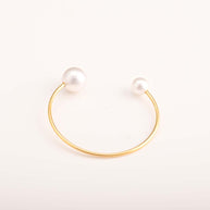 Pearl Cuff Bangle Bracelet