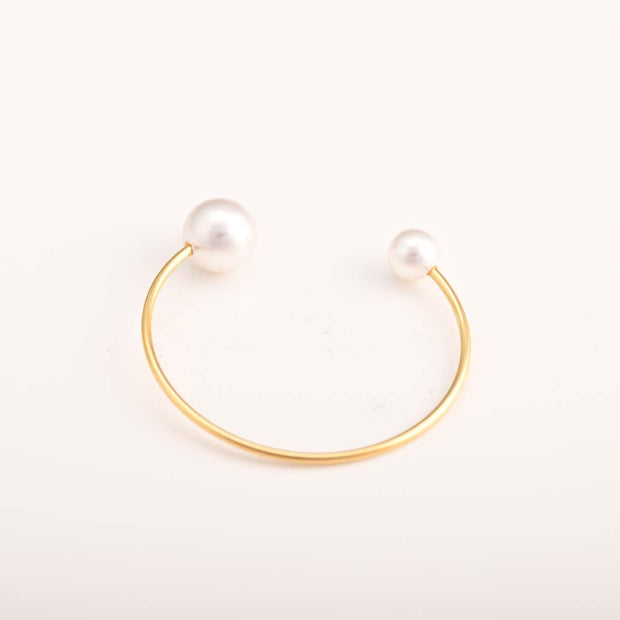 Pearl Cuff Bangle Bracelet
