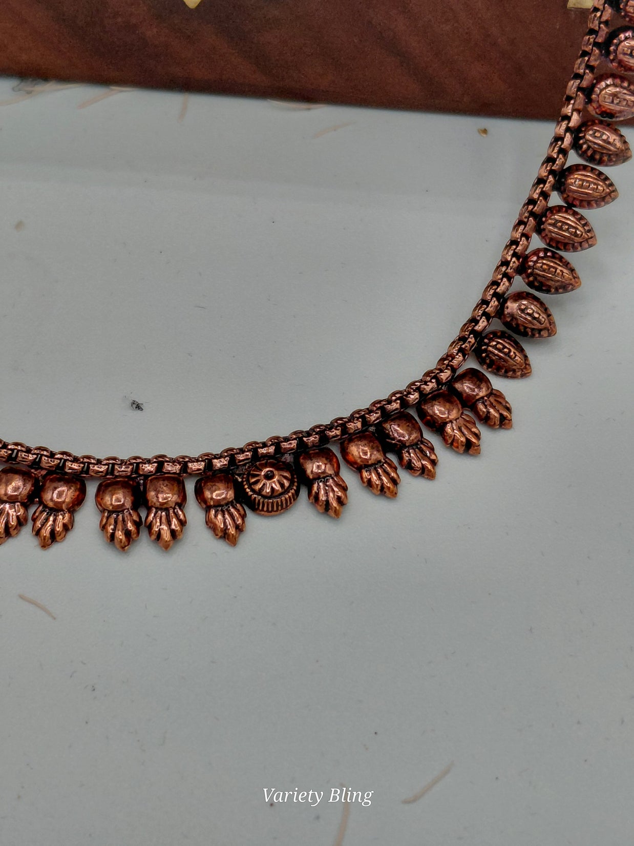 Fancy Copper Finish Multi Necklace