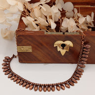 Fancy Copper Finish Shell Necklace