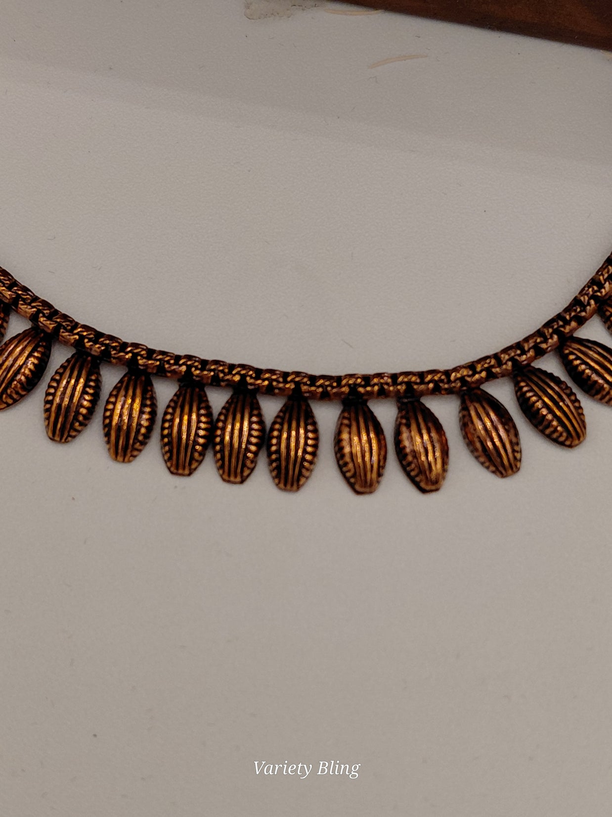 Fancy Copper Finish Shell Necklace