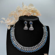 Fancy Necklace Set Black MTL