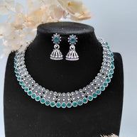 Fancy Necklace Set Black MTL