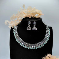 Fancy Necklace Set Black MTL