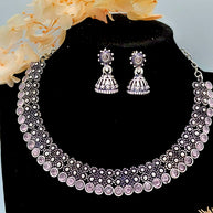 Fancy Necklace Set Black MTL