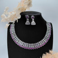 Fancy Necklace Set Black MTL