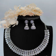 Fancy Necklace Set Black MTL