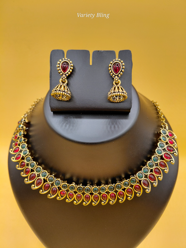 Fancy Mango STN Necklace Set