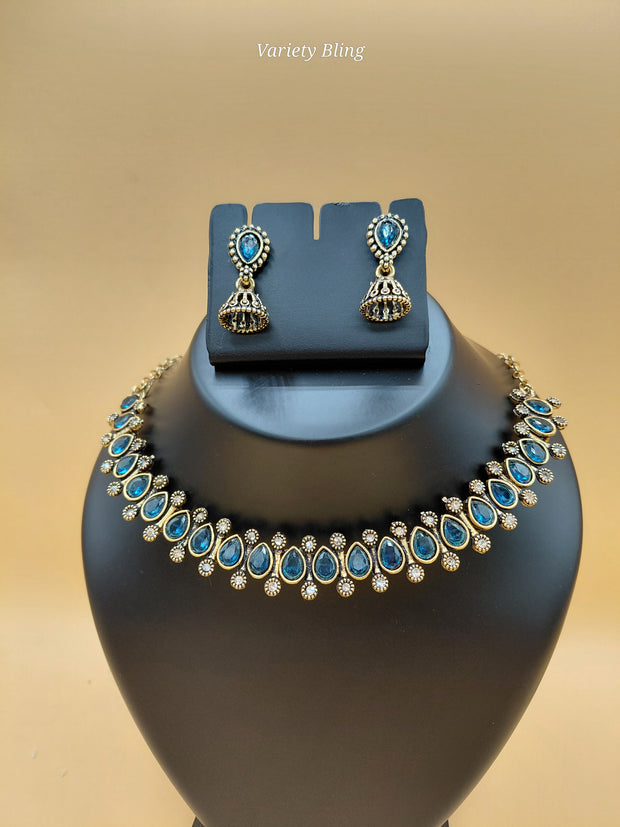 Fancy Raindrop Necklace Set