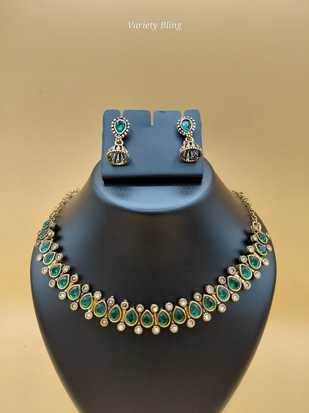 Fancy Raindrop Necklace Set