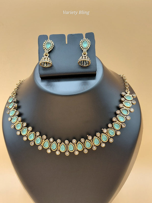 Fancy Raindrop Necklace Set