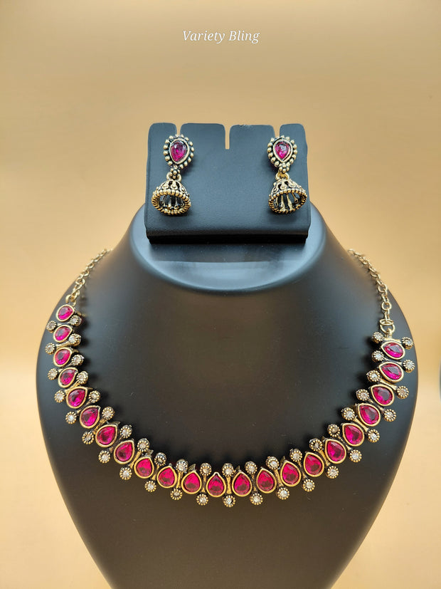 Fancy Raindrop Necklace Set