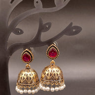 Fancy Raindrop Stone Jhumka