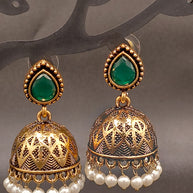 Fancy Raindrop Stone Jhumka