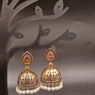Fancy Raindrop Stone Jhumka