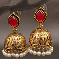 Fancy Raindrop Stone Jhumka