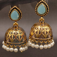 Fancy Raindrop Stone Jhumka