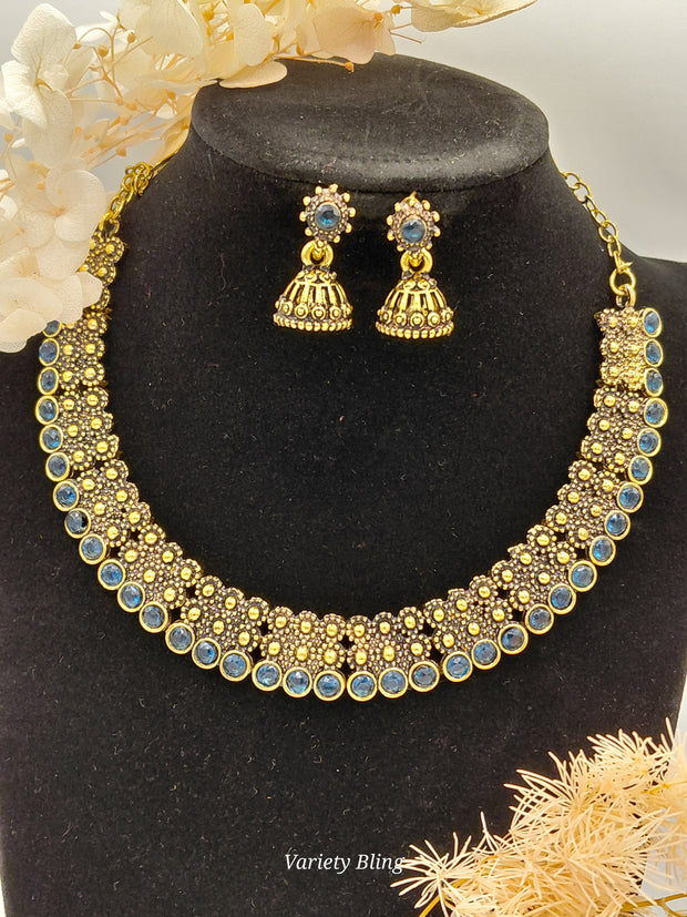 Fancy Stone Necklace Set