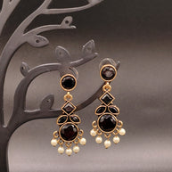 Fancy Stone Round Earring
