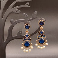 Fancy Stone Round Earring