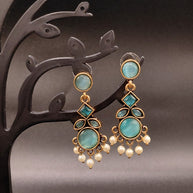 Fancy Stone Round Earring