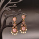 Fancy Stone Round Earring
