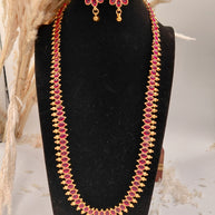 Fancy Stone Haaram Necklace Set