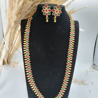 Fancy Stone Haaram Necklace Set