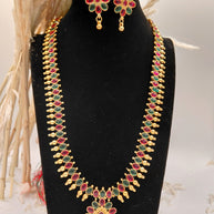 Fancy Stone Haaram Necklace Set