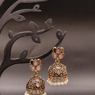 Fancy Leaf Jhumka Antique