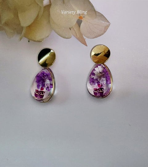 Statice Raindrop Earring