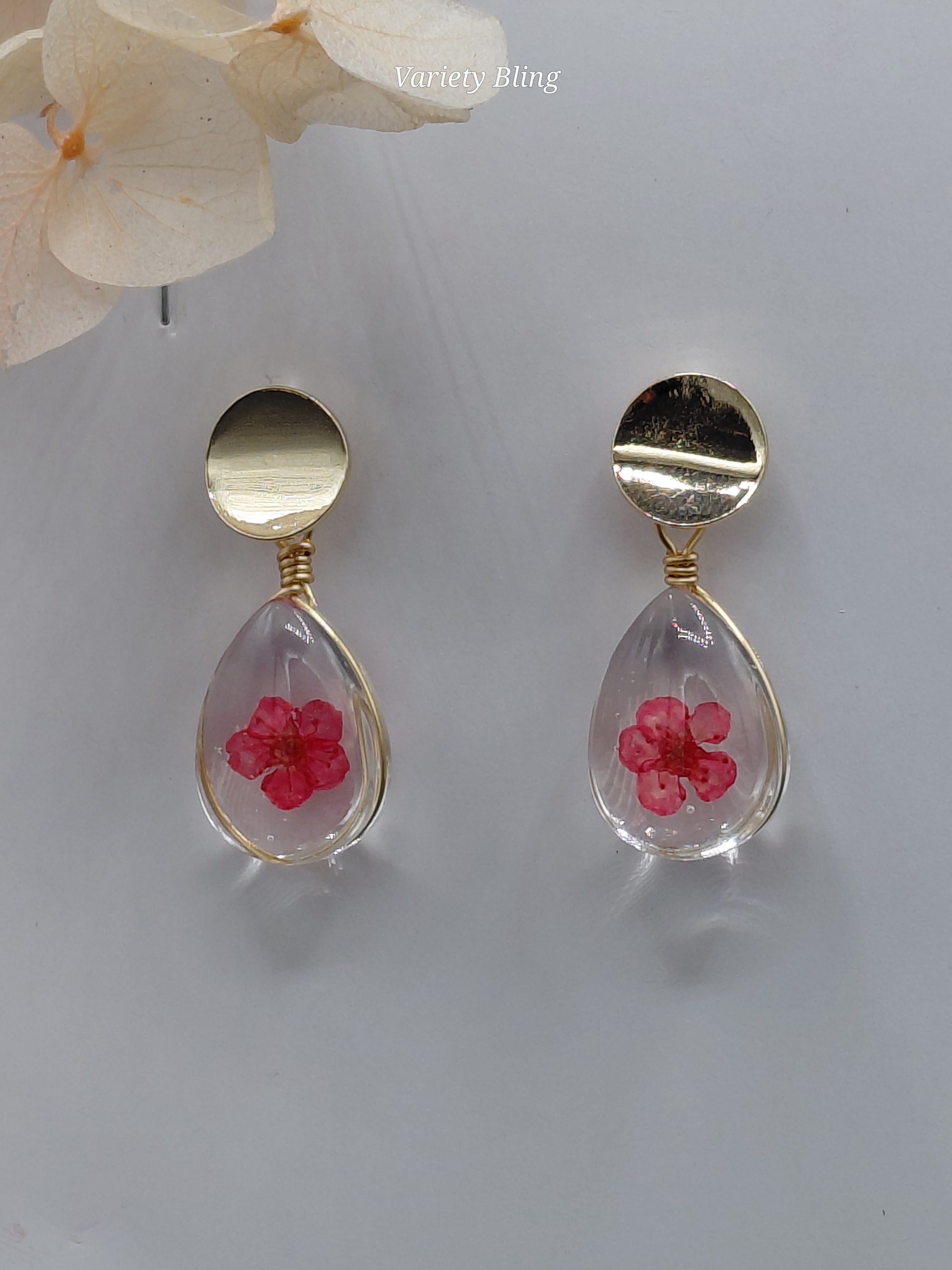 5 Petal Raindrop Earring