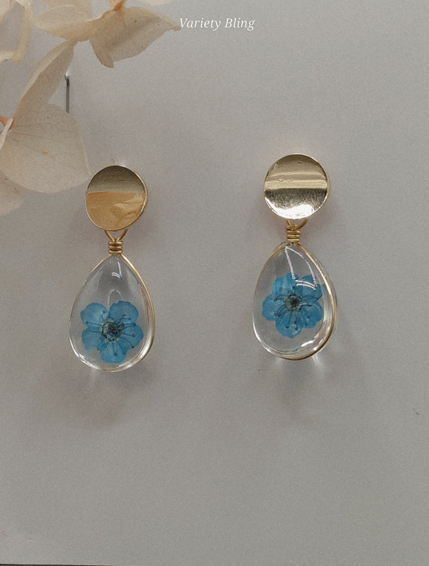 5 Petal Raindrop Earring