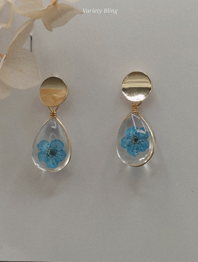 5 Petal Raindrop Earring