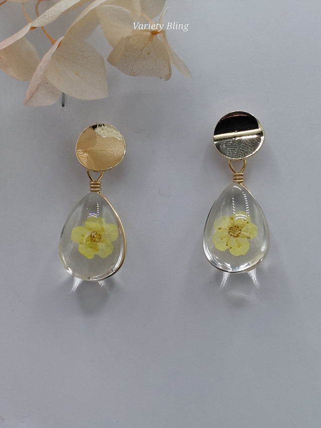 5 Petal Raindrop Earring