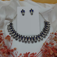 Fancy Necklace Set Black MTL
